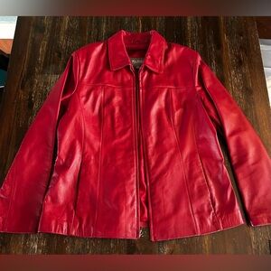 Wilsons Leather Red jacket excellent condition